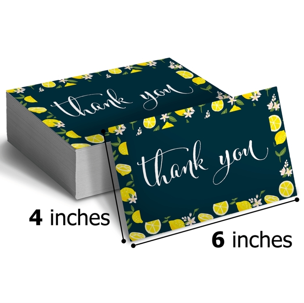 100 pc Lemon THEMED POLYMAILER Thank you Cards & Stickers  BUNDLE